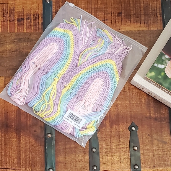 🌈 Rainbow Fringe Crocheted Bikini Top 🌈 - Picture 6 of 12